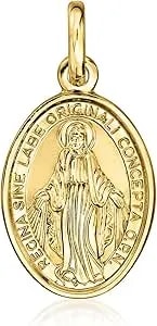 Ross-Simons Italian 14kt Yellow Gold Miraculous Medal Pendant