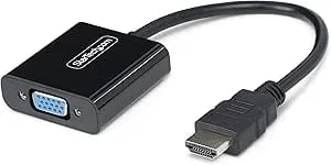 Startech.Com HDMI To VGA Adapter, Active Video Converter For Laptop/Desktop, 1920x1080 (1080p), HDMI Source To VGA Monitor