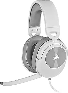 Corsair hs55 Surround v2 Multiplatform Gaming Headset – Dolby Atmos – Lightweight – Memory-Foam Leatherette – Omni-Directional Microphone – Pc, Mac, ps5/ps4, Xbox Series X - S, Switch, Mobile – White
