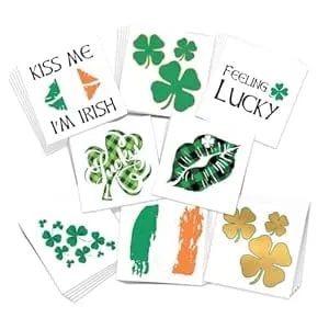 St. Patrick’S Day Temporary Tattoos/Pack Of 40 / Skin Safe/Removable