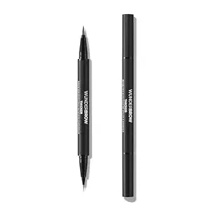 Wunderbrow Thicker Brow Pen Duo, Dual Ended Pen, Vegan & Cruelty Free (Black/Brown)