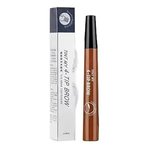 Eyebrow Pen Long-Lasting Natural Makeup For Women Eyebrow Pen With 4 Fork For Eyebrows Hairline & Beard (01)