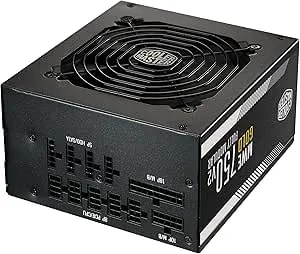 Cooler Master Mwe Gold 750 v2 Fully Modular Power Supply – 750w 80+ Gold Certified Psu, Dual Eps Connectors, Semi-Fanless Low Noise Design, Flat Black Cables, Reliable Atx Gaming Psu, 5-Year Warranty
