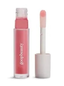 Goop Beauty Hydra-Barrier Gel Gloss - Hydrating Lip Gloss To Moisturize & Plump Lips - Hyaluronic Acid & Vitamin E - Glaze - Palest Clear Pink - 0.13 Oz