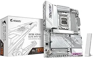 Gigabyte X870E Aorus Elite WIFI7 ICE AMD AM5 LGA 1718 Motherboard, ATX, DDR5, 4X M.2, Pcie 5.0, USB4, WIFI7, 2.5GbE LAN, EZ-Latch, 5-Year Warranty