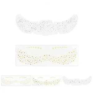 Rhein Glitter Freckle Tattoos, 30pcs 5 Styles Waterproof Iridescent Facial Stickers, Long Lasting Temporary Face Makeup For Women Girls, Mardi Gras Concert Rave Halloween Christmas New Year Party