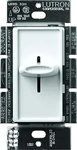Lutron Skylark 1.5-Amp Single-Pole 3-Speed Fan Control, Sfsq-Fh-Wh, White