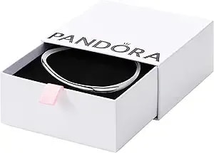 Pandora Essence Organically Shaped Bangle - Sterling Silver Bangle - Gift For Women - Includes Gift Box