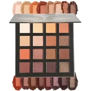 Corlo Neutral Eyeshadow x16 Palette Highly Pigmented Long-Lasting High-Shine Metallic Buttery-Soft Matte Sparkling(Neutral Palette)
