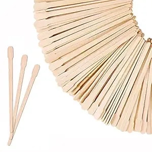 Mibly 500 Pcs Wooden Wax Sticks - Eyebrow, Lip, Nose Small Waxing Applicator Sticks For Hair Removal And Smooth Skin - Spa And Home Usage