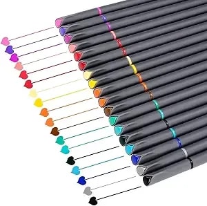 Ibayam Journal Planner Fineliner Pens Fine Point 0.38mm, Cute School Office - 18 Vibrant Colors, Smooth Writing, Art Markers For Bullet Journaling Note-Taking Scrapbooking Calendar, Drawing Sketching Pen