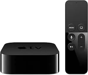 Apple TV 4K HD 32GB Streaming Media Player HDMI With Dolby Digital And Voice Search By Asking The Siri Remote, Black, MQD22LL/A-32G (Renewed)