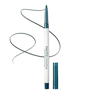 Facescanada Twist Eye Liner, 4 Bright Shades, 24 Hrs Long Stay, Waterproof, Smudgeproof, Fade Proof, With Soft Carnauba Wax, Silver, Brown, Blue, Plum, Intense Color In One Stroke, Blue, 2.29 Oz