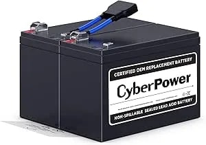 Cyberpower rb1290x2b Ups Replacement Battery Cartridge, 12v/9ah, Black