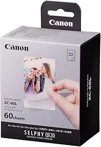 Canon QX20 Color Ink/Label Set, A6 Size, 60 Sheets, 3.4 X 2.1 Inch