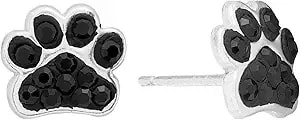 Amazon Essentials Fine Silver Plated Crystal Stud Earrings