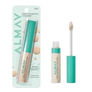 Almay Clear Complexion Concealer, Cruelty-Free Makeup For Acne-Prone Skin, Non-Comedogenic, Vegan, Hypoallergenic, 050, 0.3 Fl Oz