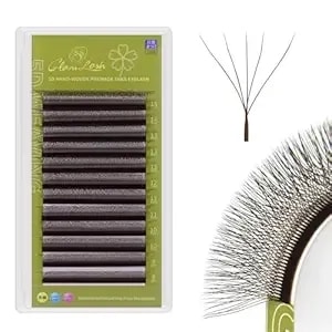 5d W Lash Extensions Premade Fans Russian Volume Eyelash Extensions Soft Matte False Lashes Professional Salon Use(5d,0.07,C,8-15mm,Brown)