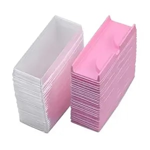 Minkissy 50 Sets False Eyelashes Case Clear False Eyelash Storage Box Mini Makeup Tool Container For False Eyelash Care Cosmetic Tool