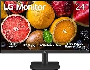 Lg 24ms500-B 24 Inch Ips Computer Monitor Fhd (1920x1080) 100hz 5ms Reader Mode Borderless Design Onscreen Control Black Stabilizer Das Crosshair Hdmi (Wxhxd) 21.3" X 16.3" X 7.5"