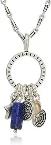 Alex And Ani New Beginnings Cluster 30 In. Adjustable Necklace Rafaelian Silver, Silver