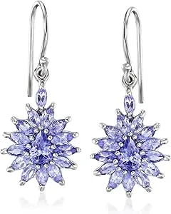Ross-Simons 2.90 Ct. T.W. Tanzanite Drop Earrings In Sterling Silver