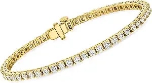 Ross-Simons 5.00 Ct. T.W. Lab-Grown Diamond Tennis Bracelet In 18kt Gold Over Sterling