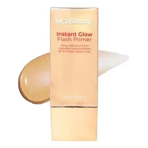 Mcobeauty - Instant Glow Flash Primer - Hydrating, Illuminating & Texture Smoothing Face Primer With Hyaluronic Acid, Squalane & Vitamin E - Multi-Use Dewy Brightening Makeup Base For All Skin Types
