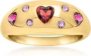 Ross-Simons 1.00 Ct. T.W. Multi-Gemstone Heart Ring In 18kt Gold Over Sterling