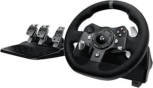 Logitech G920 Dual-Motor Feedback Driving Force USB Racing Wheel With Responsive Pedals For Xbox One (Renewed)