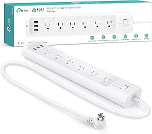 Kasa Smart Plug Power Strip HS300, Surge Protector With 6 Individually Controlled Smart Outlets And 3 USB Ports, Works With Alexa & Google Home, No Hub Required