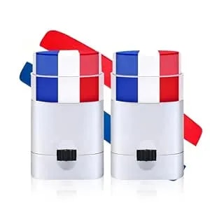 Red White And Blue Eye Black Stick,2pcs Red White And Blue Face Paint Sticks,Patriotic Usa Accessories,4th Of July Accessories For Women,Adults,Eye Black Softball,Baseball And Football