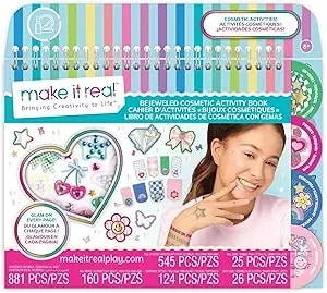 Make It Real: Bejeweled Cosmetic Activity Book - Dazzling Body Decoration & Nail Glam Art, Gems-Stickers-Wraps-Temporary Tattoos, Tweens-Girls-Kids 8+