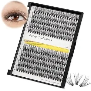 →Vayator False Eyelashes Kit/Eyelashes Cluster,7d/10d/20d/30d/40d/50d 200pcs D Curl 8-20mm Mixed Packaging Individual Eyelashes Extension Makeup Tools Easy Grafting (20d-16mm-18mm Mixed)