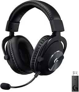 Logitech G PRO X Wireless Lightspeed Gaming Headset With Blue VO!CE Mic Filter Tech, 50 Mm PRO-G Drivers, And DTS Headphone:X 2.0 Surround Sound, 20+ Hour Battery Life - Black
