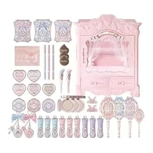 Flower Knows Bunny Garden All-In Box Set,All In One Full Cosmetics Makeup Kit,Perfect Easter Holiday Birthday Make Up Gift(Cushion Cream Foundation c01)