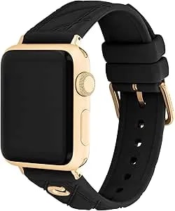 Coach Apple Watch Strap, Compatible With 38mm, 40mm, And 41mm, Interchangeable Quilted Silicone Rubber Strap, Personalize Your Style