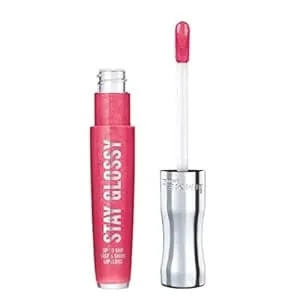 Rimmel Stay Glossy Lip Gloss - Non-Sticky And Lightweight Formula For Lip Color And Shine - 300 Ready To Flamingle, .18oz