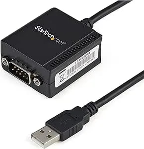 Startech 6ft (1.8m) 1-Port FTDI USB To Serial RS232 Adapter Cable With COM Retention, USB To RS232 Adapter - TAA