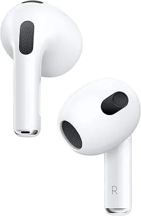 Apple Airpods (3rd Generation) Wireless Ear Buds, Bluetooth Headphones, Personalized Spatial Audio, Sweat And Water Resistant, Lightning Charging Case Included, Up To 30 Hours Of Battery Life