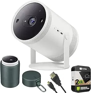 Samsung SP-LFF3CLAXXZA The Freestyle Projector 2nd Gen With Gaming Hub Bundle Included The Freestyle Projector Carrying Case + 6 Feet Micro-HDMI To HDMI A/V Cable + 2 Year CPS Enhanced Protection Pack