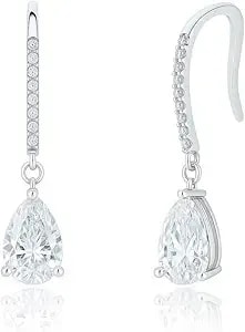 Amazon Essentials Fancy-Cut Cubic Zirconia Drop Earrings