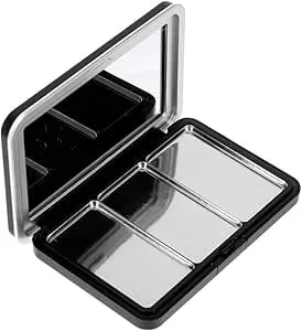 Toyandona Refillable Magnetic Empty Eyeshadow Palette With Mirror - Diy Custom Compact Travel Makeup Palette For Eyeshadow Blush Highlighter Lipstick For Makeup Artists & Beauty Enthusiasts