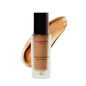 Charmacy Matte Liquid Foundation, Waterproof, 24-Hr Wear, Sweat & Humidity Resistant, Oil Control Non Transfer For Oily Skin, Buildable To Full Coverage, Vegan & Cruelty-Free, 1 Fl Oz #05