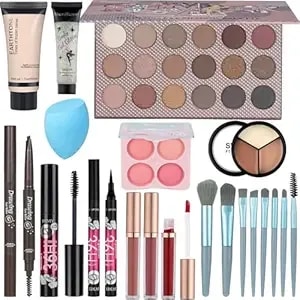 Makeup Set All In One Makeup Kit For Women And Teens Makeup Sets For Women Full Kit Makeup Kits For Teens Makeup Gift Set For Girls (Blue)