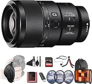 Sony Fe 90mm f2.8 Macro G Oss Lens (sel90m28g) – Full-Frame E-Mount - 1:1 Magnification - Optical Steadyshot - Filter Kit, Backpack, 64gb Card, Card Reader, Flex Tripod, Memory Card Wallet And More