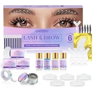 Lash Lift Kit - Eyelash Perm Kit - Eyebrow Lamination Kit, 2 In 1 Professional Eyelash Curling Lash Extension & Eyebrow Lift Kit, Easy To Use For Salon & Diy Home Use, Lasts 6-8 Weeks (Purple)