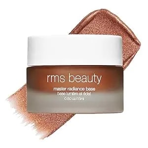 Rms Beauty Master Radiance Base - Hydrating & Skin Firming Illuminating Highlighter Makeup Cream With Light-Reflecting Pearls For Glowing, Radiant Skin - Deep (0.50 Oz / 15ml)