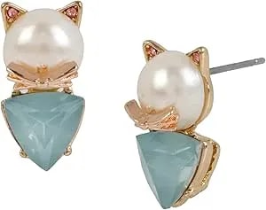 Betsey Johnson Cat Stud Earrings