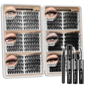 Lash Clusters Kit 530 Pcs 30d–100d Individual Lashes 0.07mm Soft Cluster Eyelash Extensions With Lash Bond & Seal, Diy Lash Extension Kit For Beginners With Tweezers
